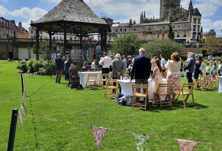 Ceremony in Parade Gardens Bandstand